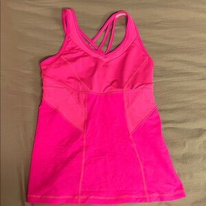 Lululemon Athletica Vibrant Pink Strappy Tank